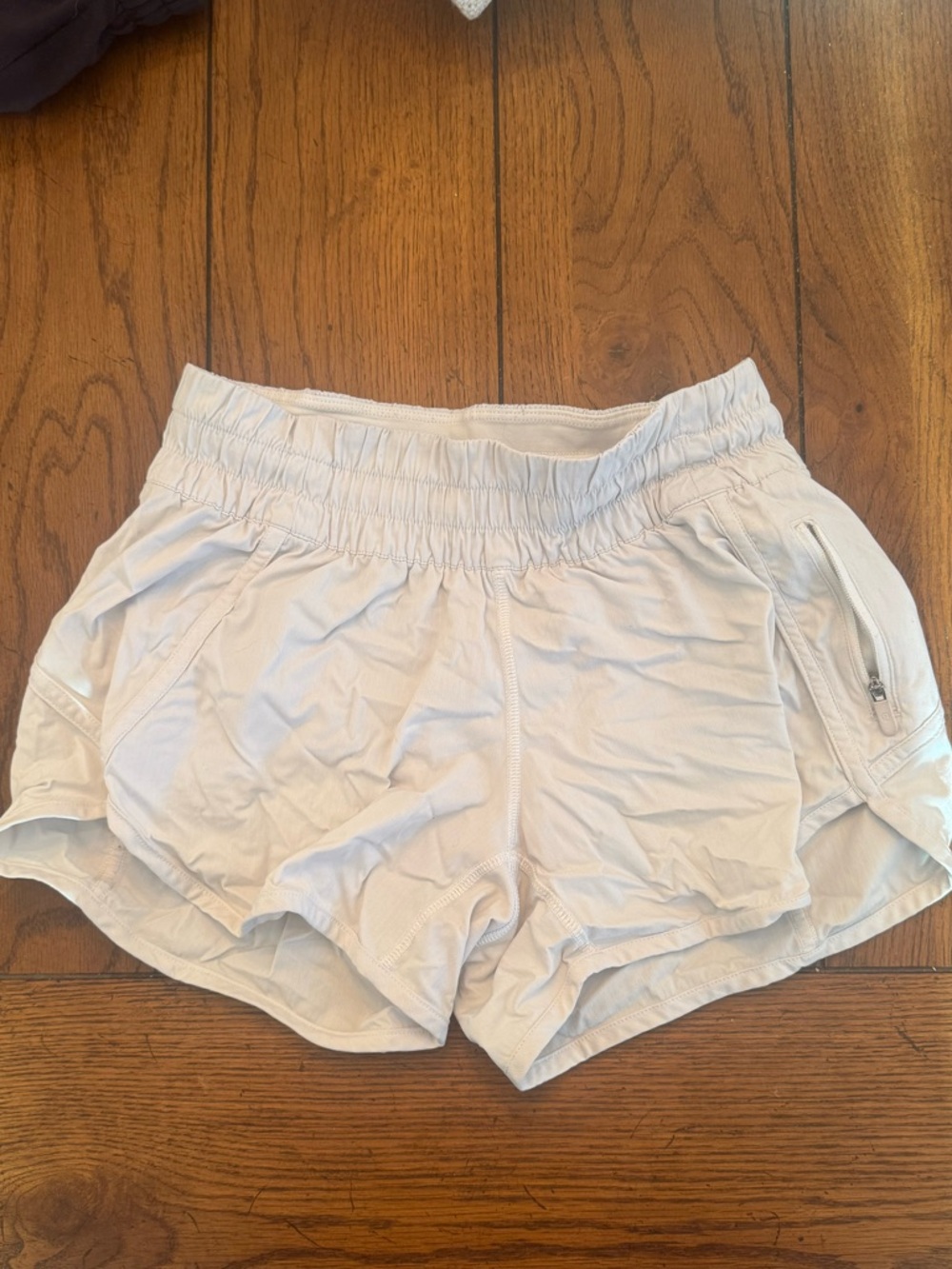 lululemon athletica Light Beige Athletic Shorts with Side Zip